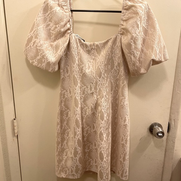 Beige with gold party dress - Picture 2 of 3